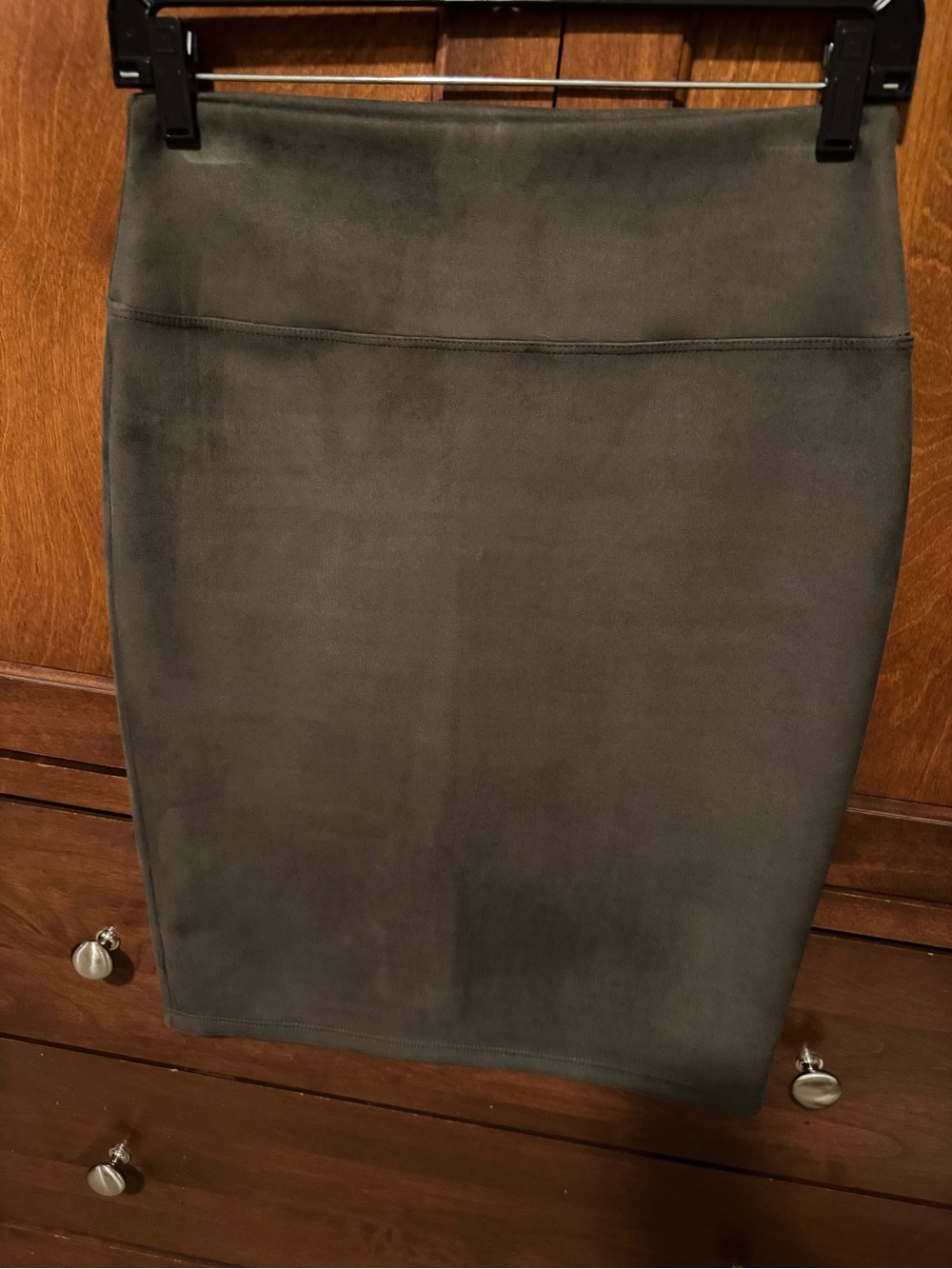 Classic Olive Green Pencil Skirt